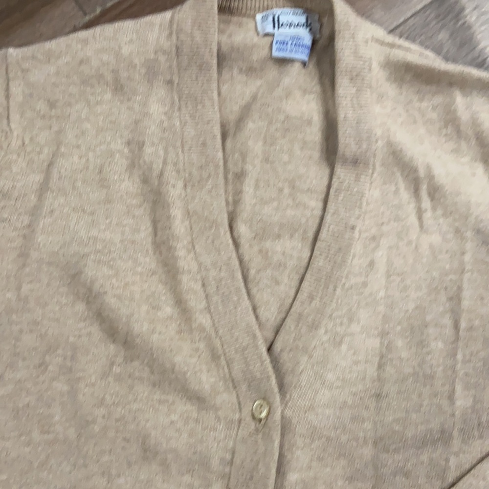 Harrods cream 100% pure cashmere made in Scotland, size L/XL - Picture 4 of 6